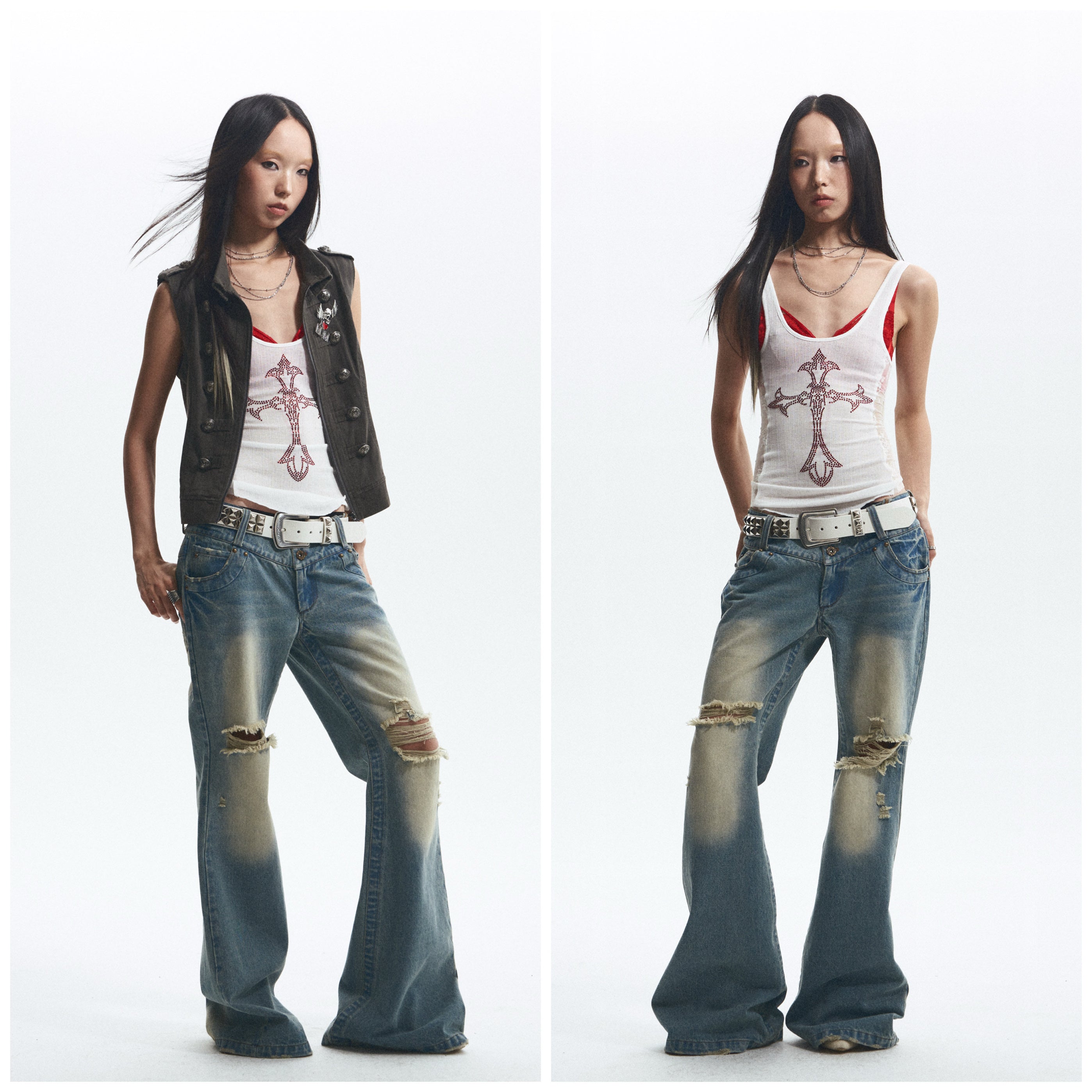 Slim Lace Splicing Stretch Camisole Shirt