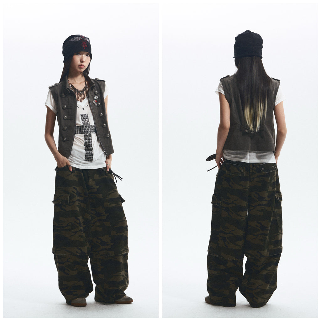 Distressed Detachable Jacket with Bonus Brooch｜Presale