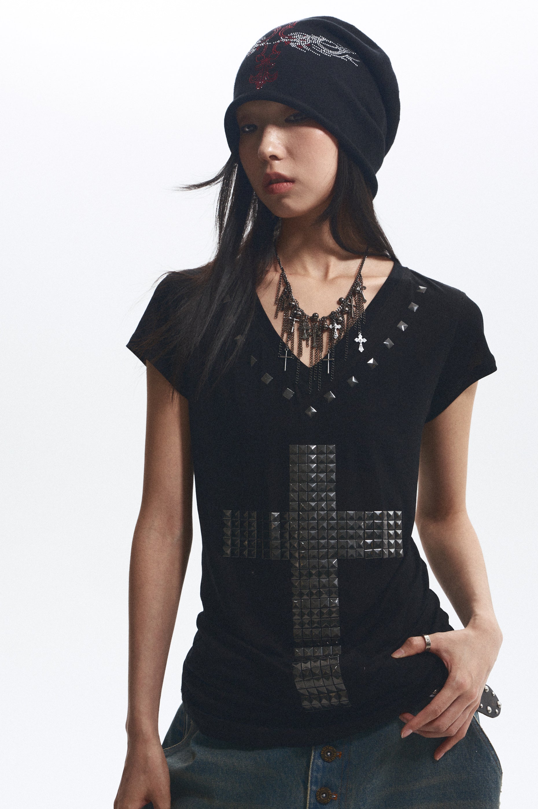 【EMIS】 HEART RHINESTONE T-SHIRT /追跡付 61raV4WvIBL._UF350,350_QL80_.jpg