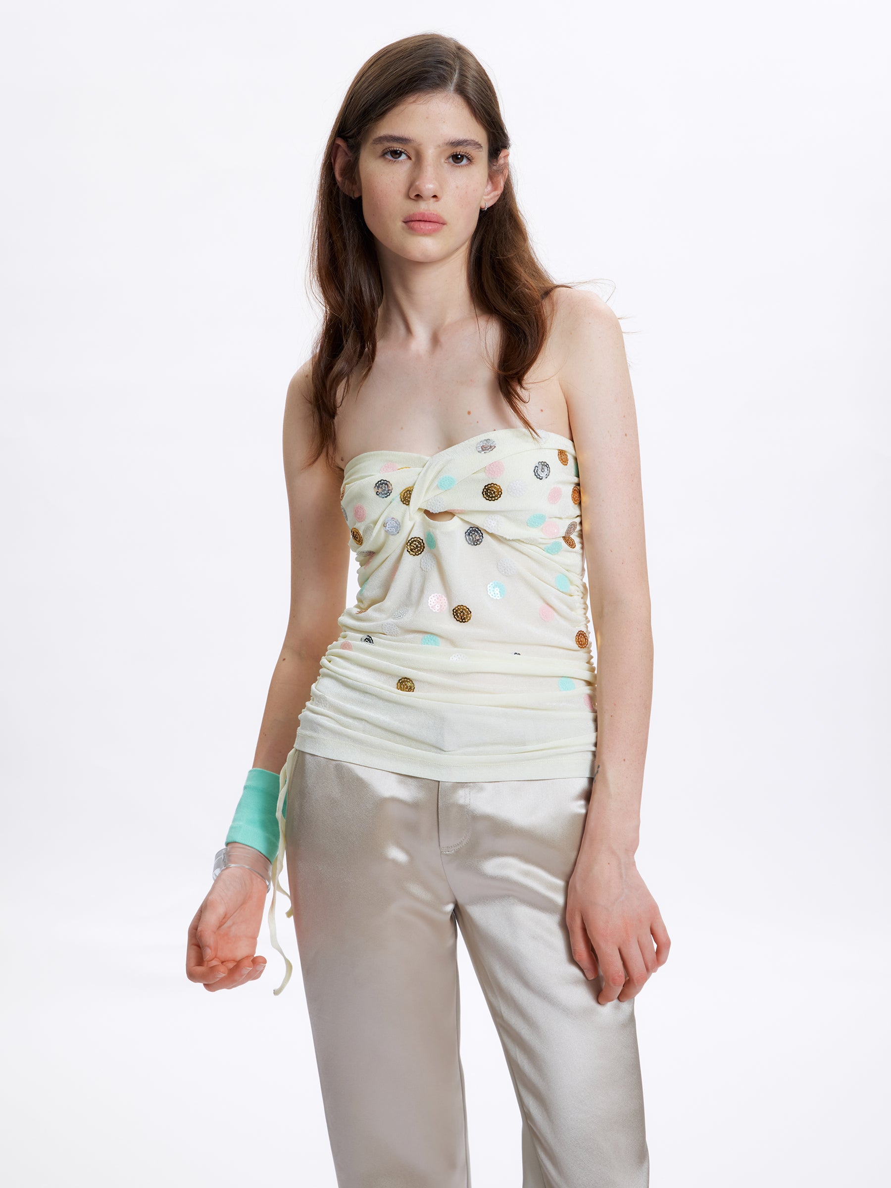 Designer Sequin Bandeau Top