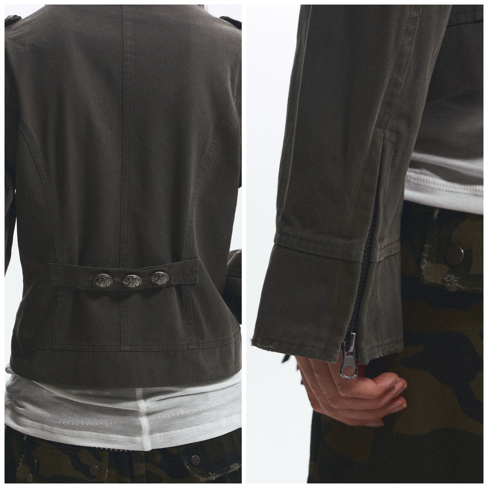 Distressed Detachable Jacket with Bonus Brooch｜Presale