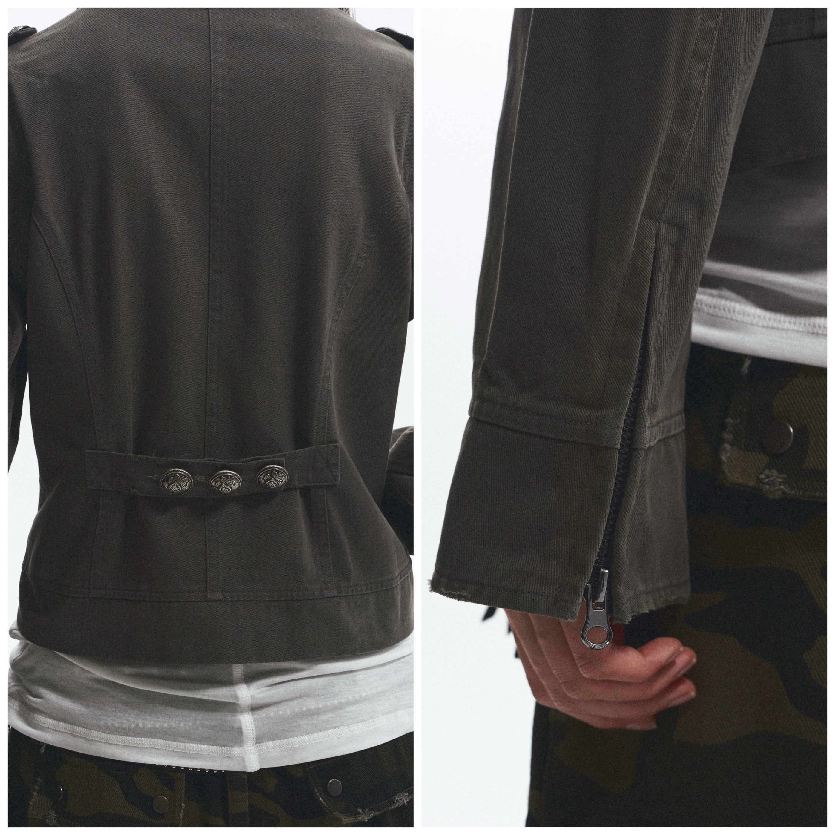 Distressed Detachable Jacket with Bonus Brooch｜Presale