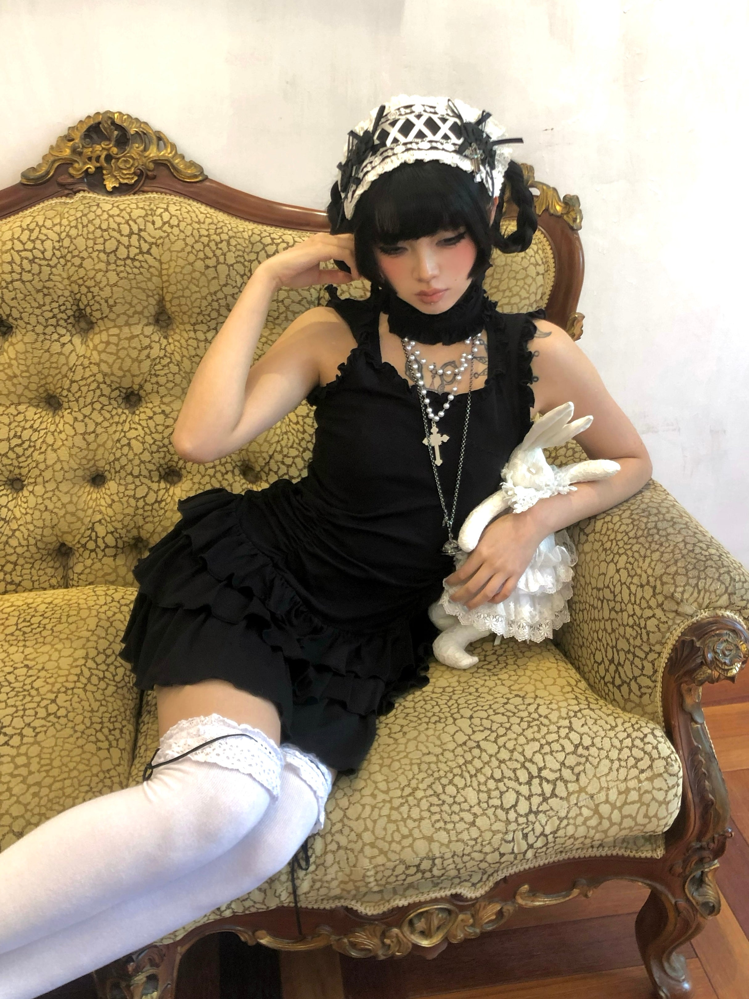 Lace vest dress