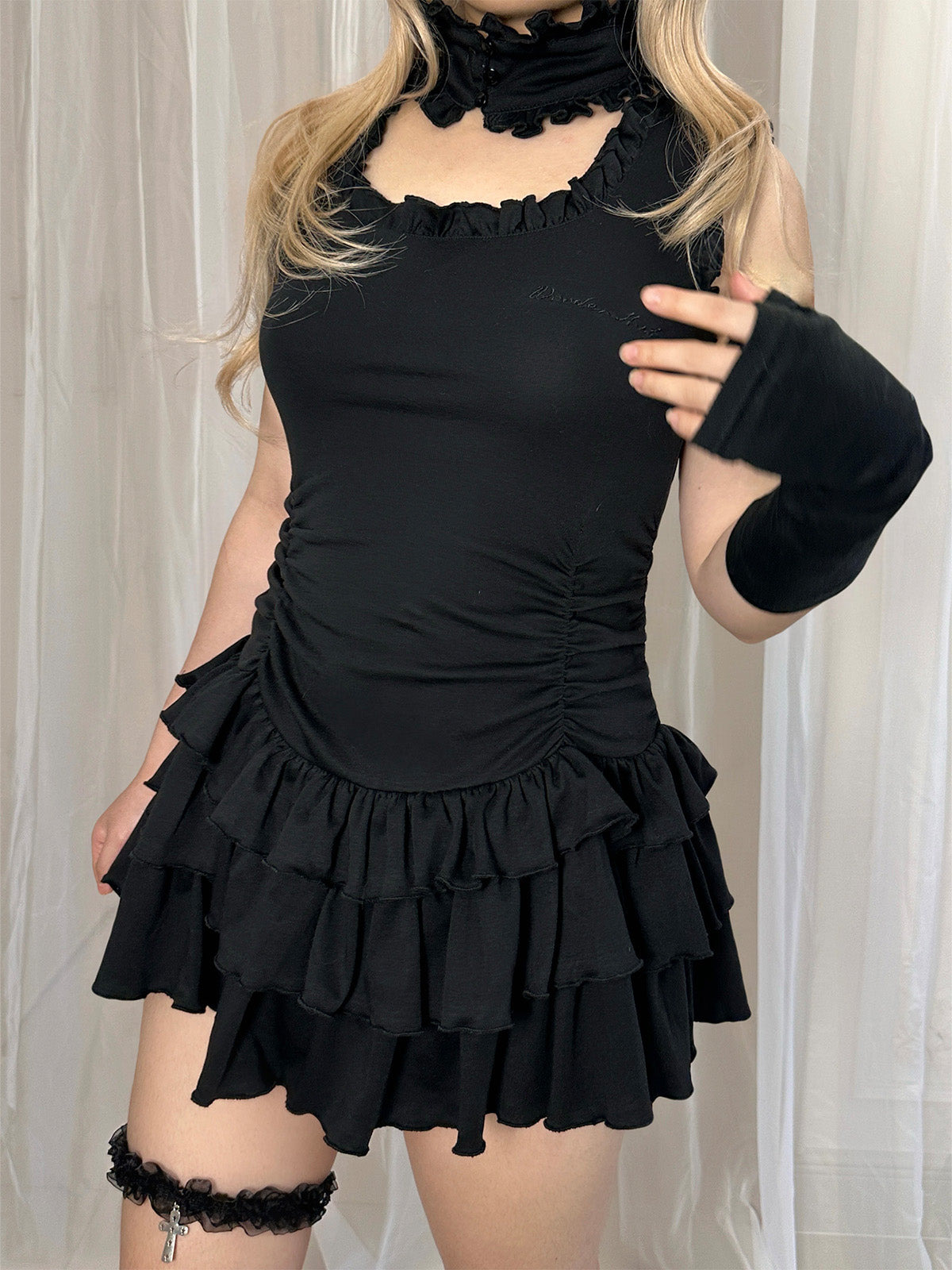 Lace vest dress