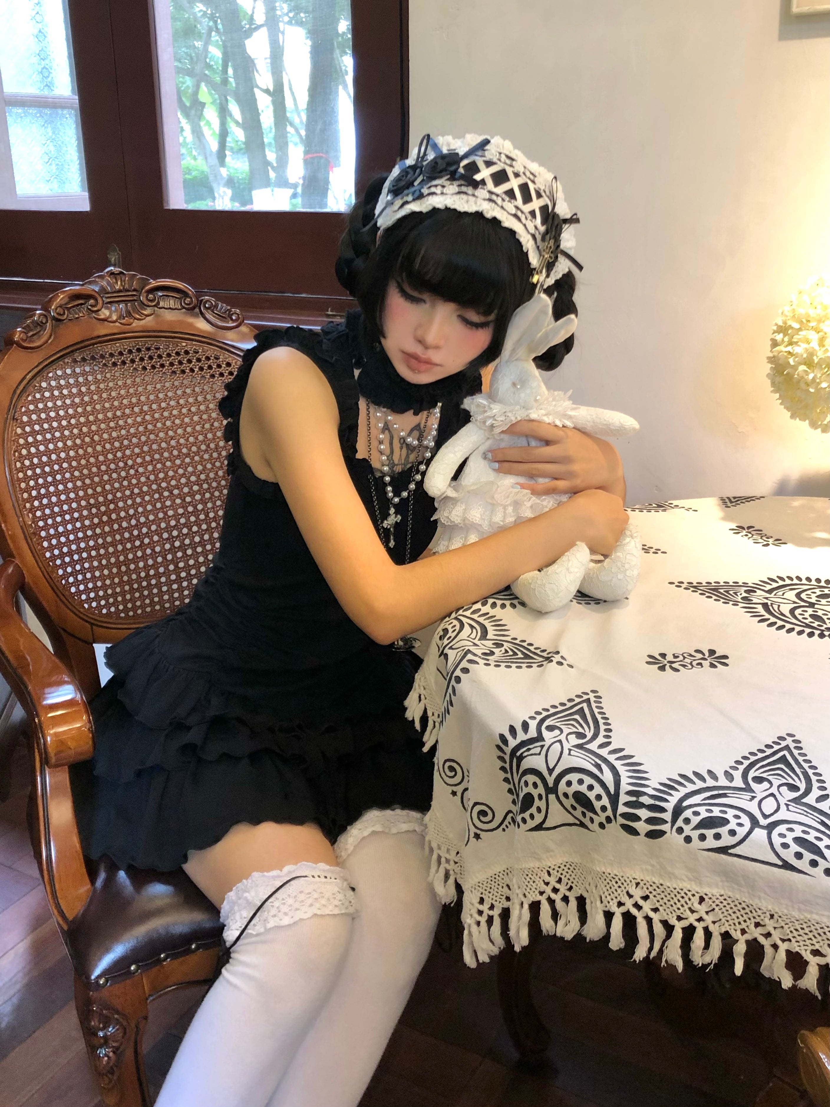 Lace vest dress