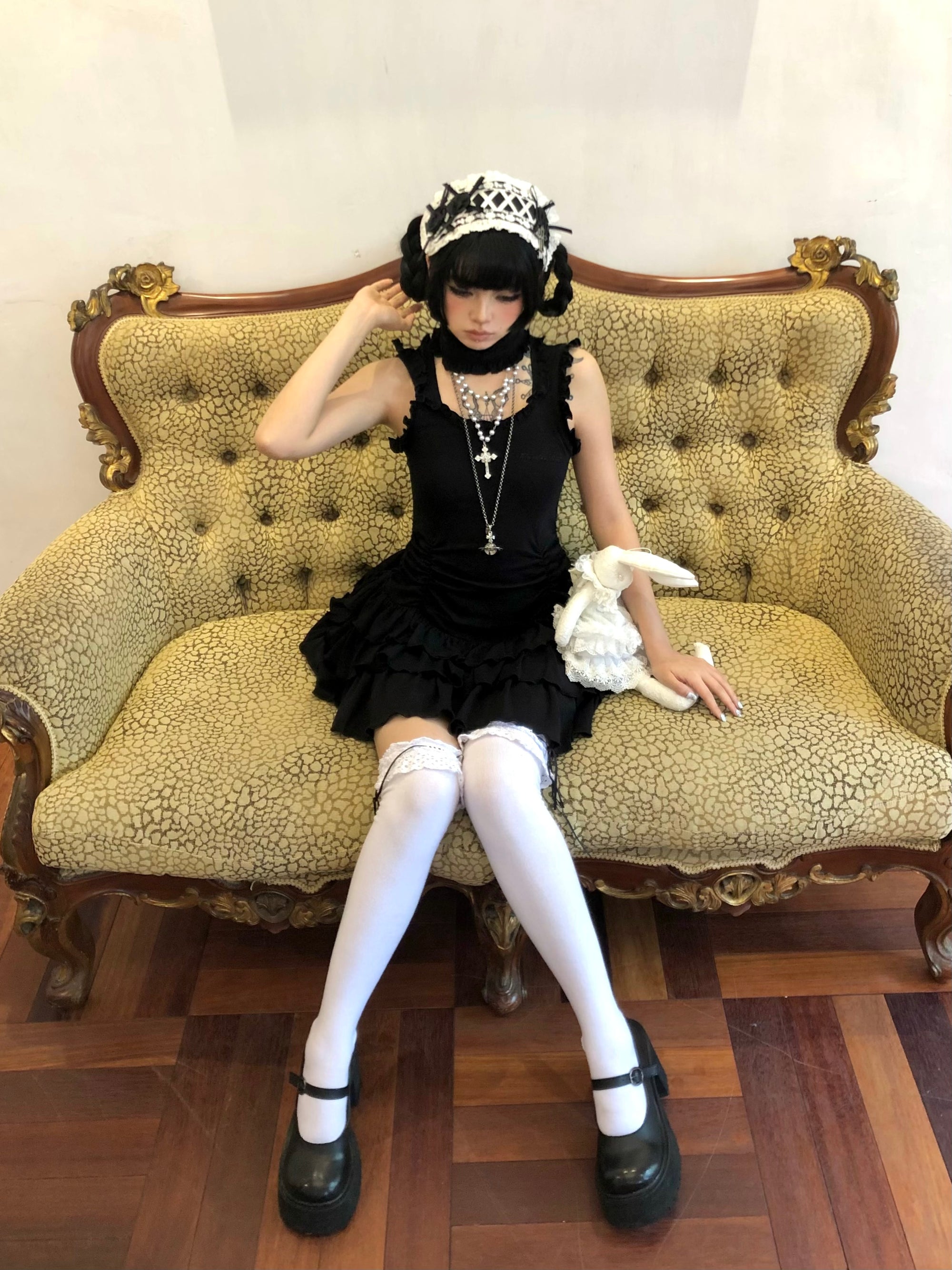 Lace vest dress