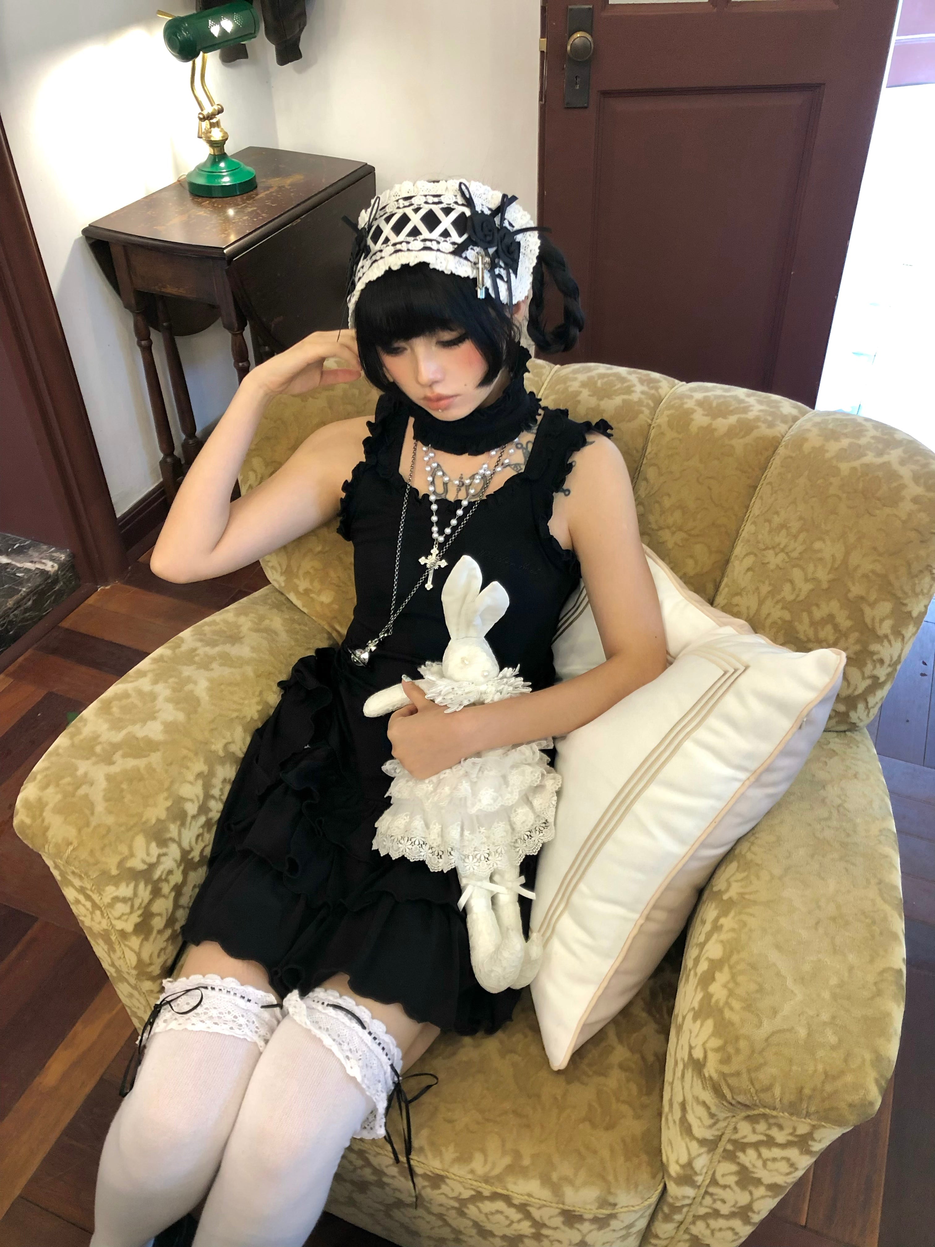 Lace vest dress
