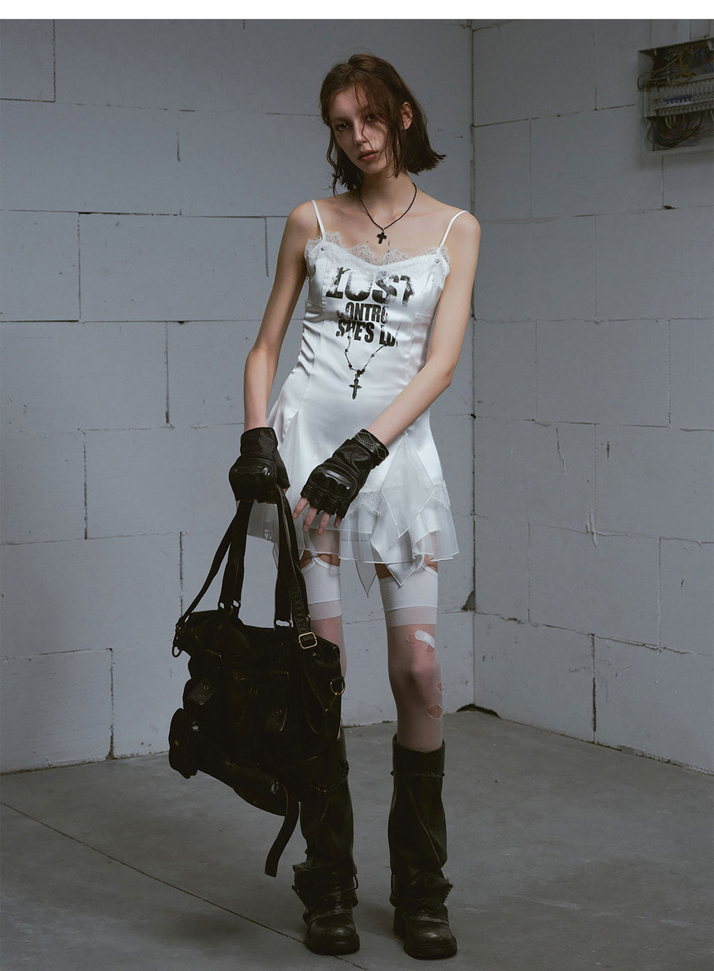 Punk Chain Print Dress