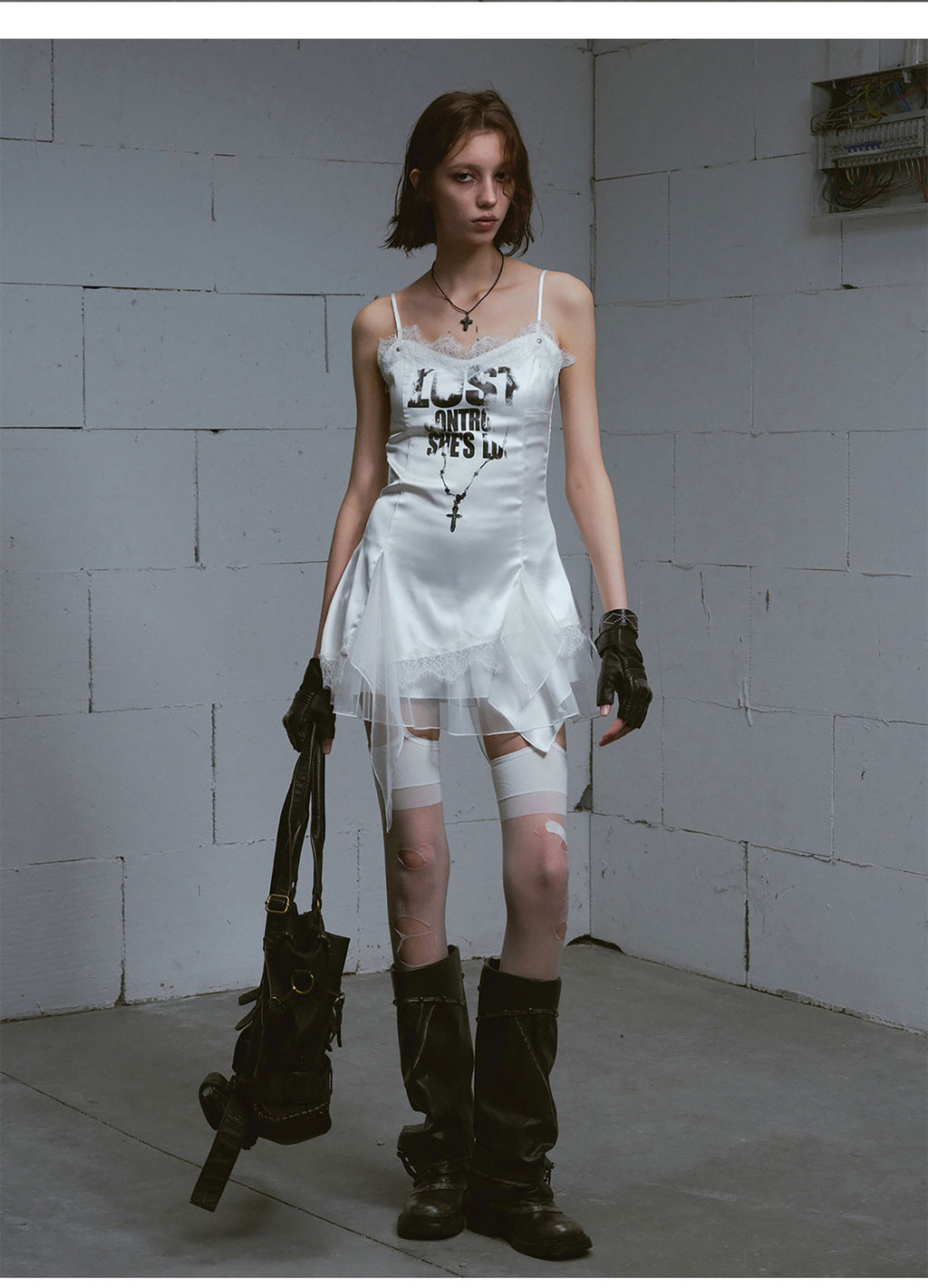 Punk Chain Print Dress