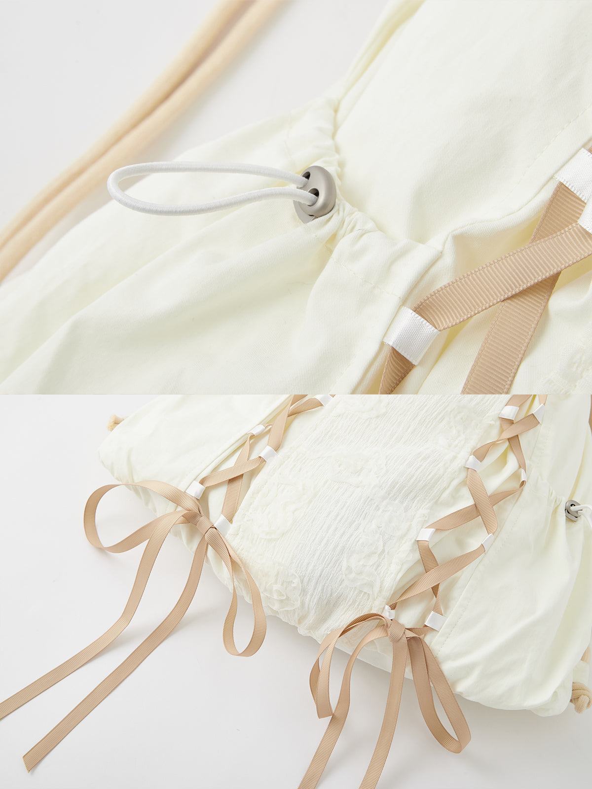 Strappy drawstring bag