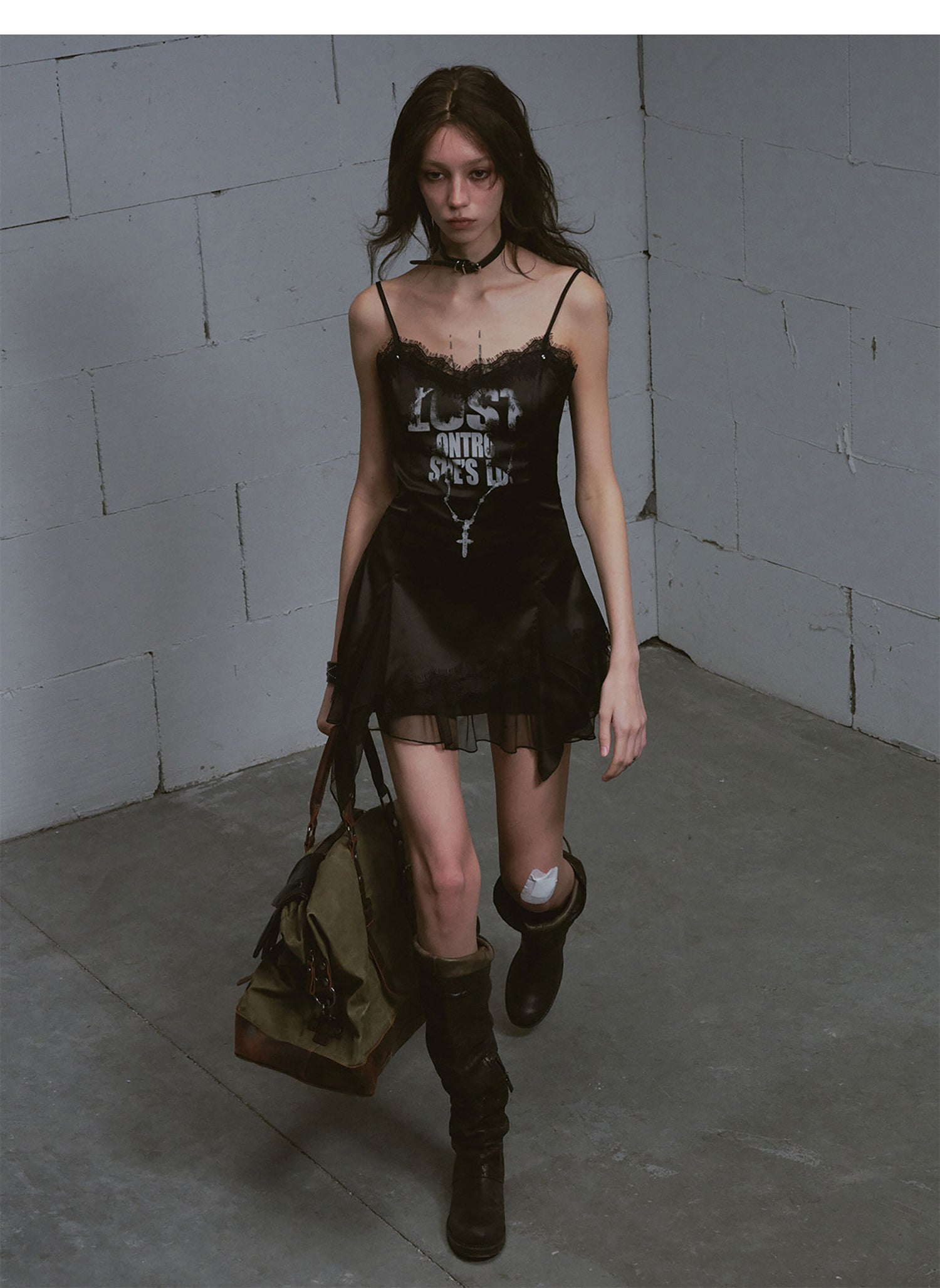 Punk Chain Print Dress