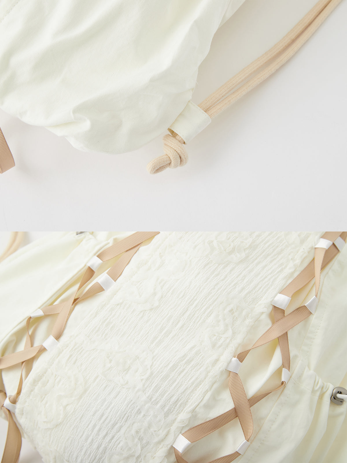 Strappy drawstring bag