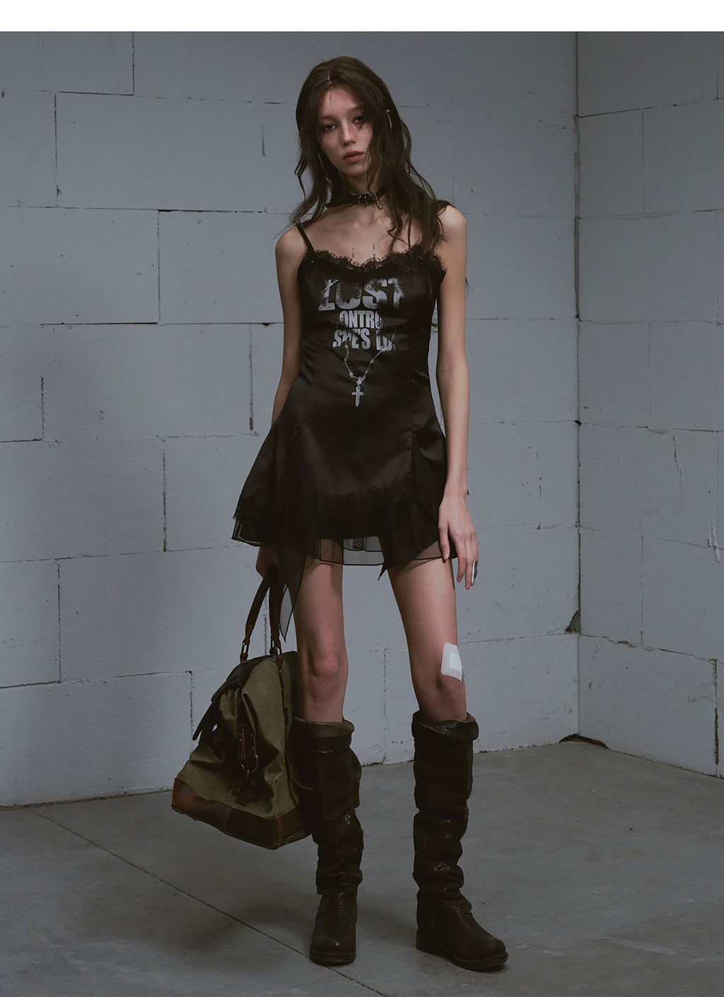 Punk Chain Print Dress