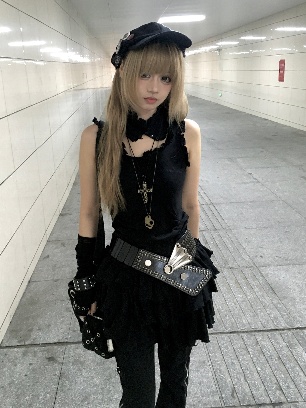 Lace vest dress