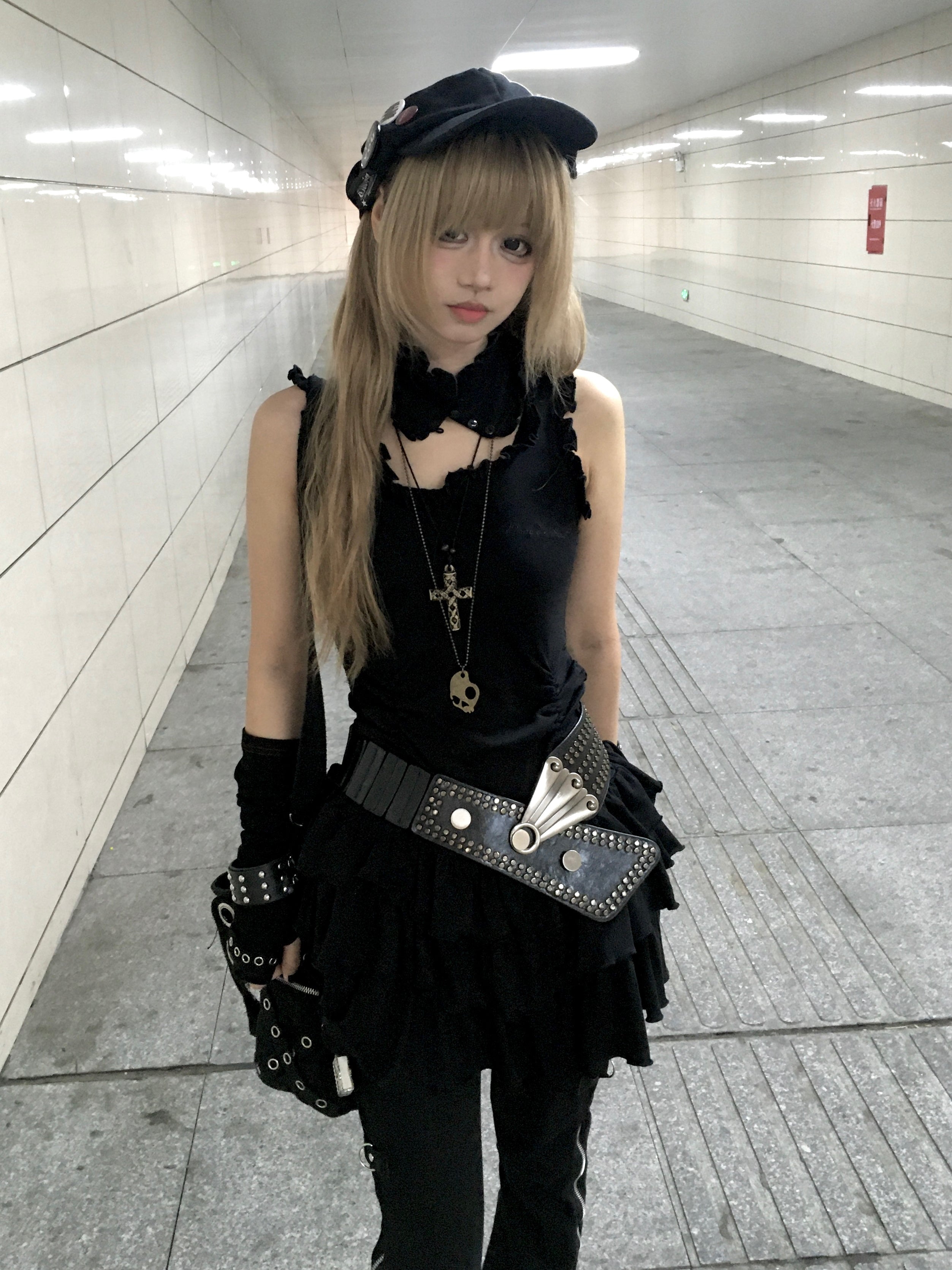 Lace vest dress
