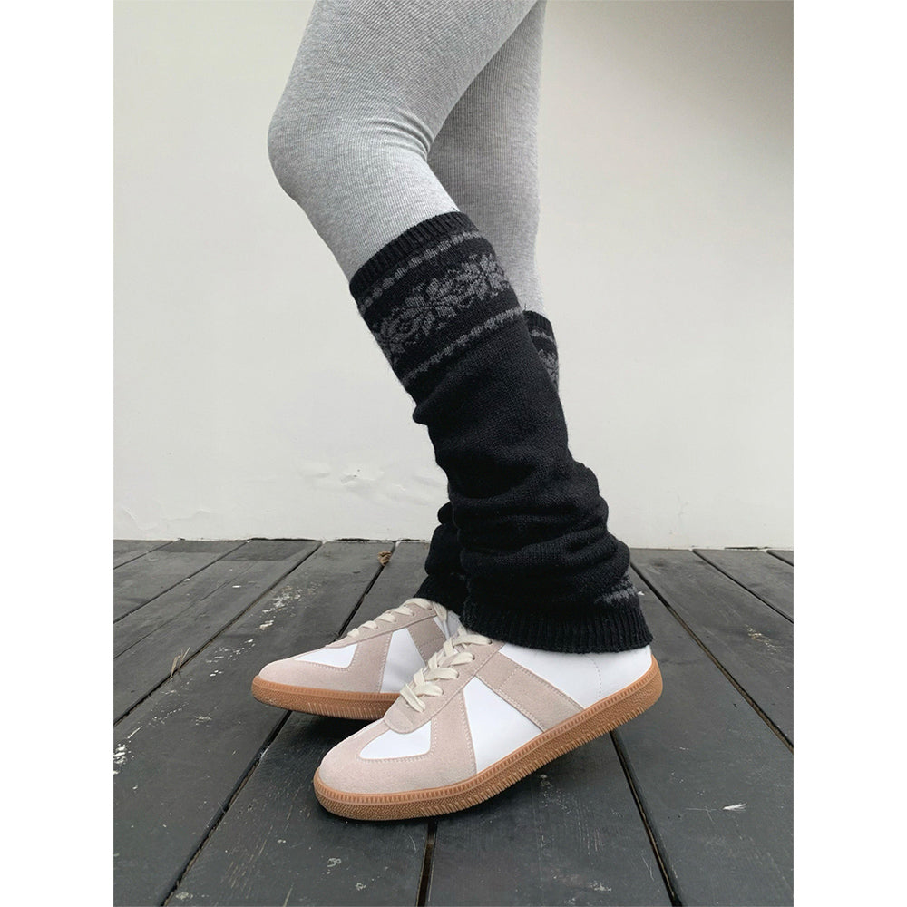Festive Print Retro Leg Warmers
