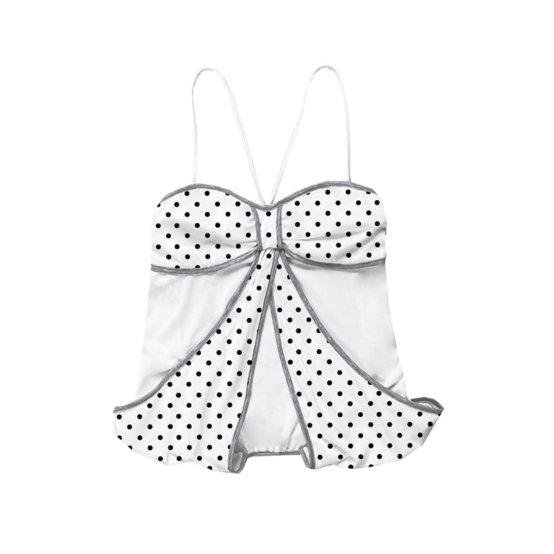 Polka Dot Stretch Comfort Tank Top