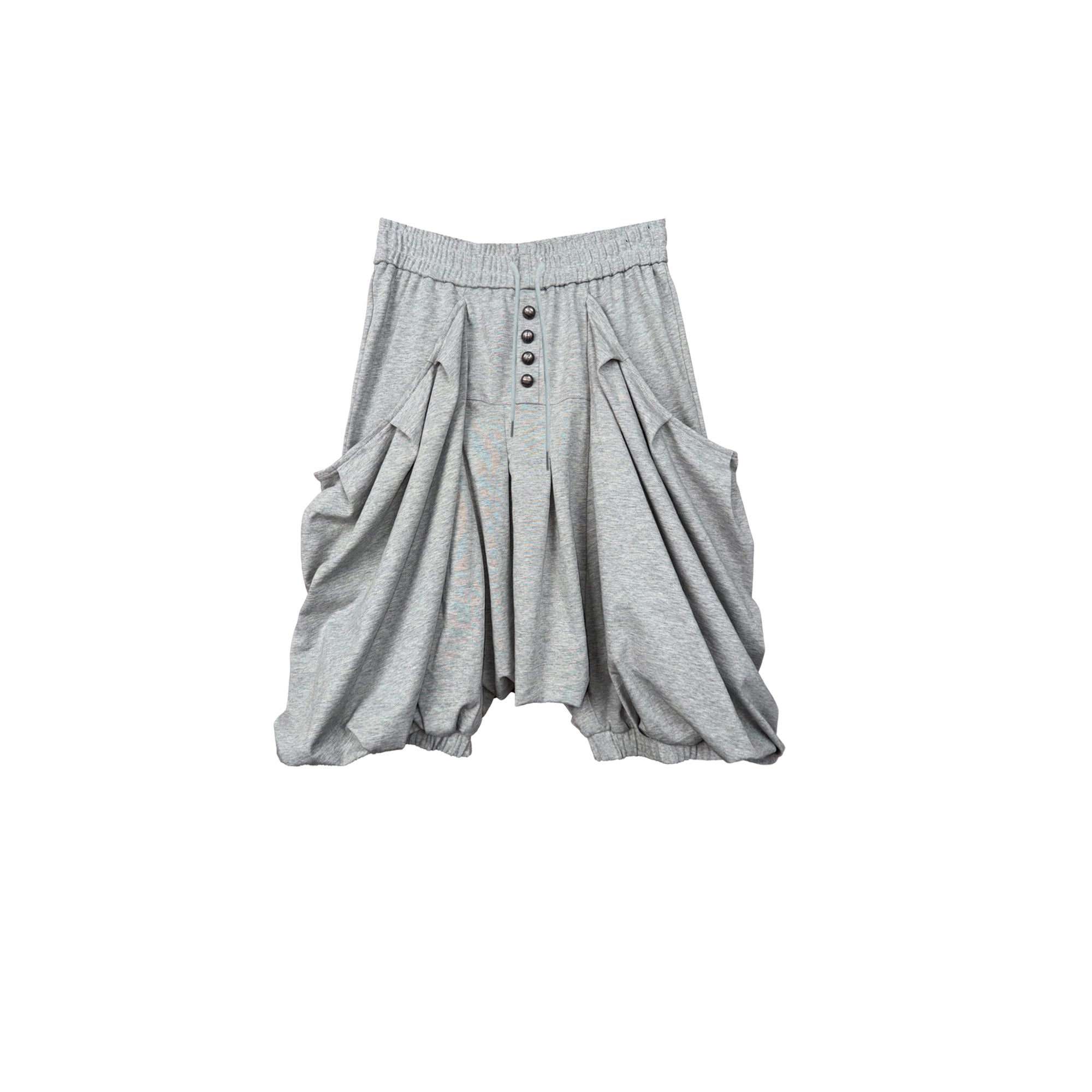 Pirate-Style Sweatshirt Fabric Culotte with Pockets