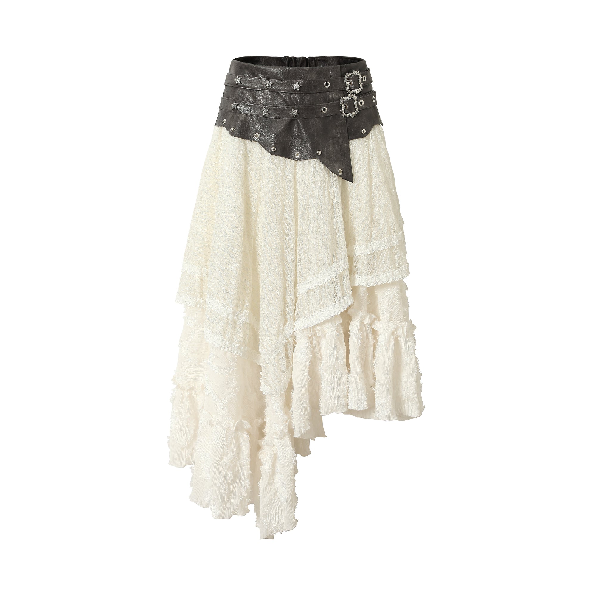 Plaid Lace 2-in-1 Strapless Dress/Skirt
