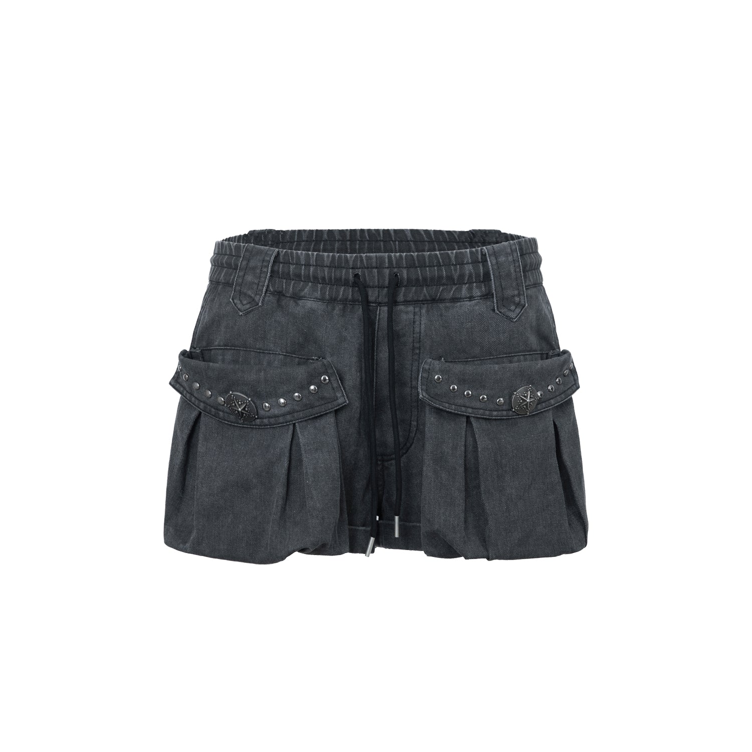 Cargo Washed Cotton Mid-Rise Shorts