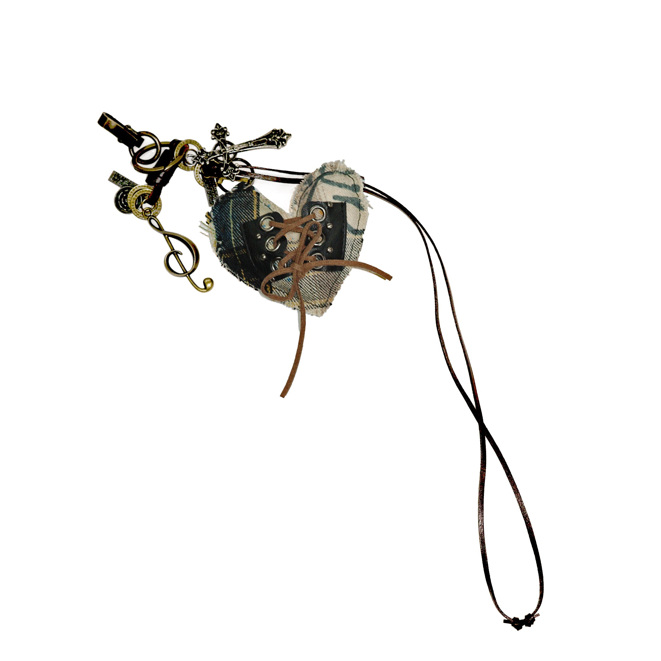 Broken Heart Pendant Necklace Keychain