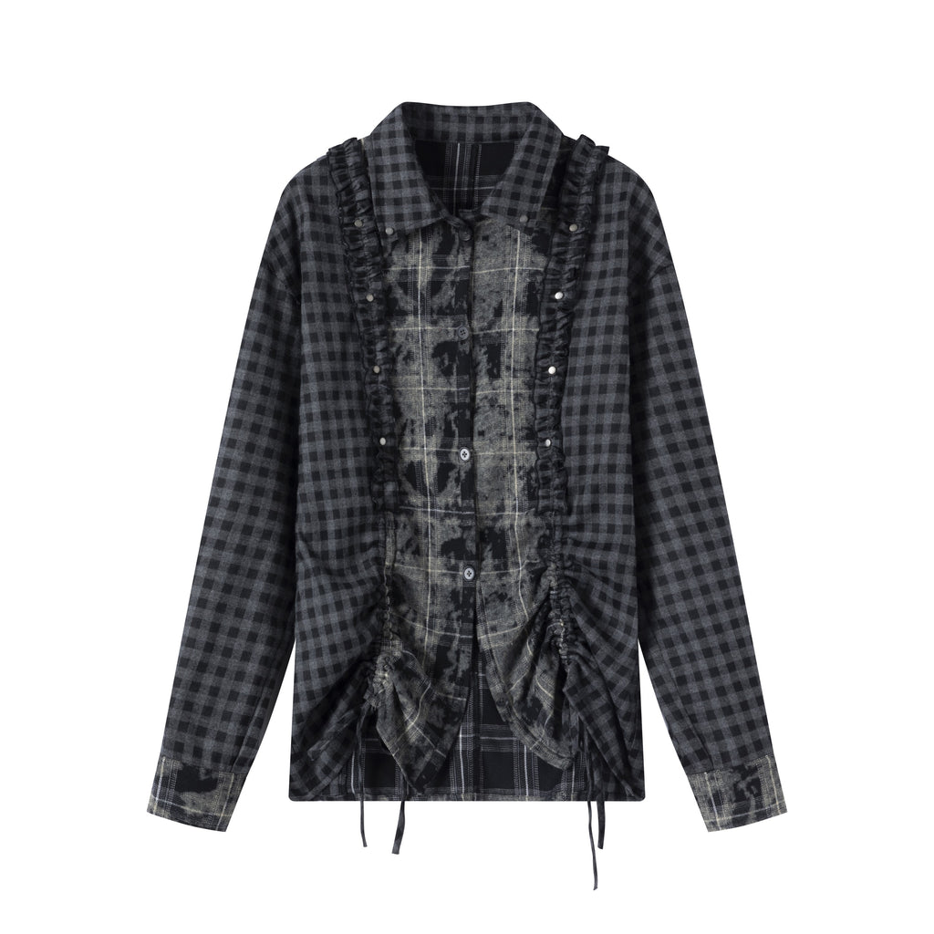 Ruffle Panel Chiffon Blouse