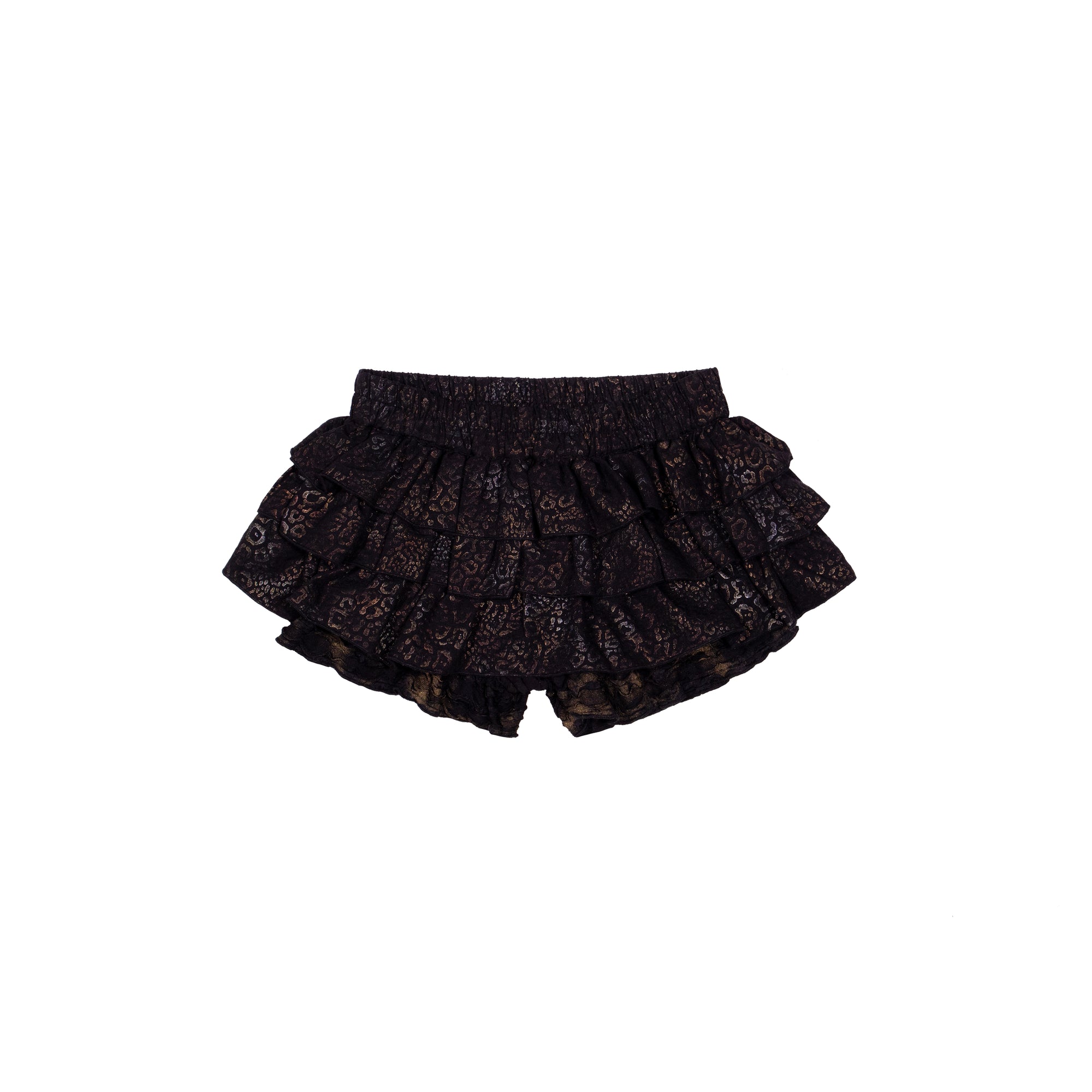Leopard Print Tiered Shorts