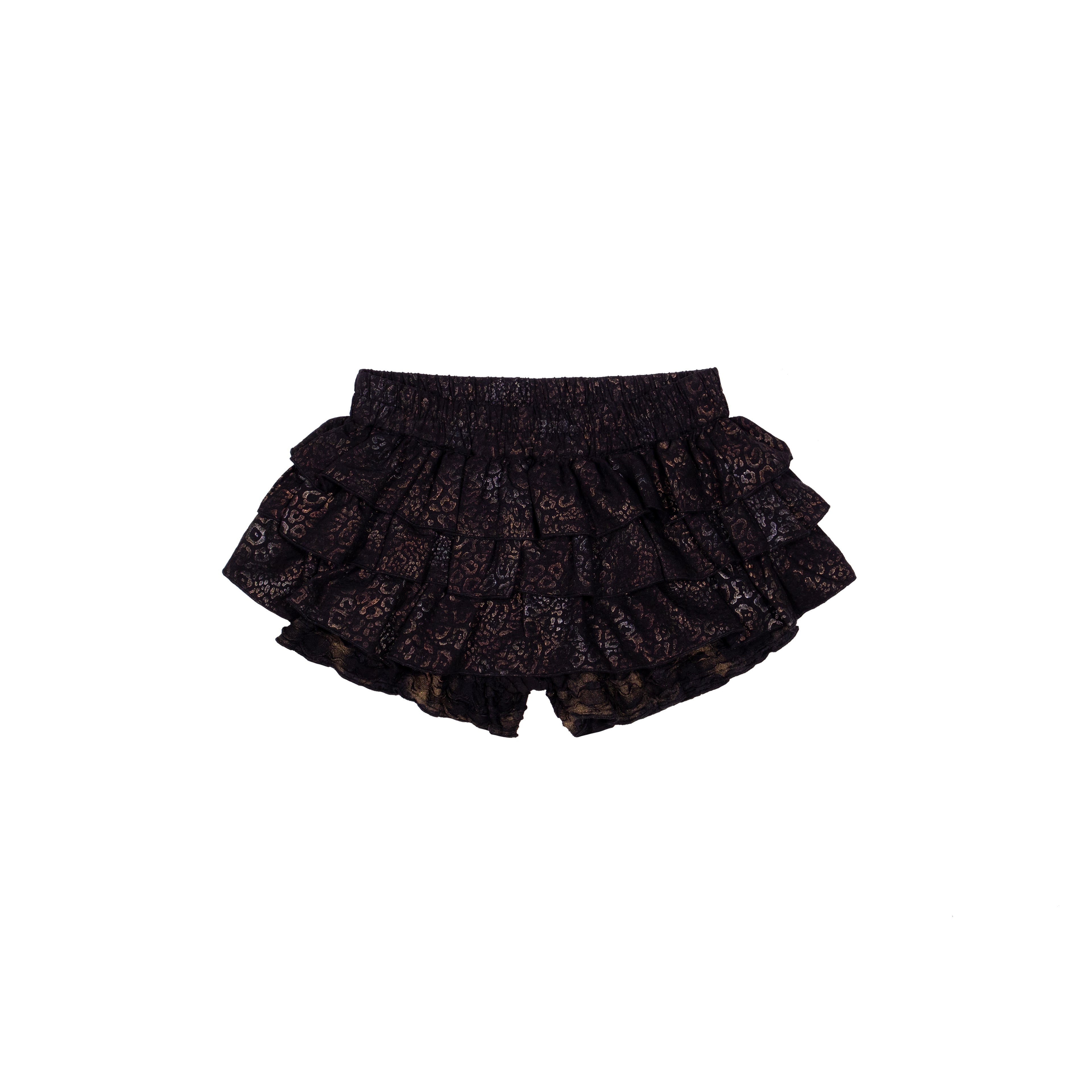 Leopard Print Tiered Shorts
