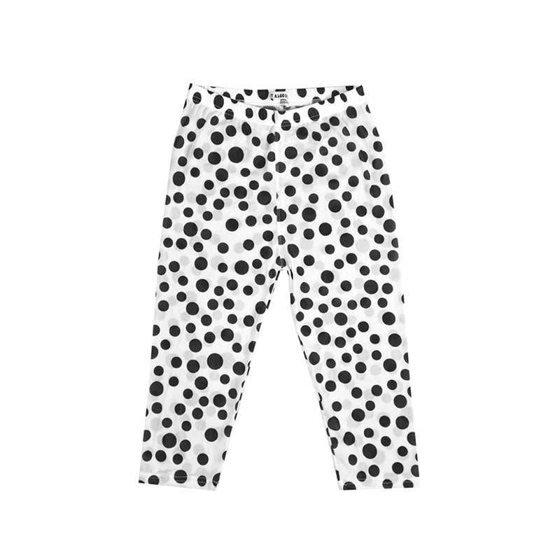Oversized Stretch Mesh Polka Dot Capri Leggings