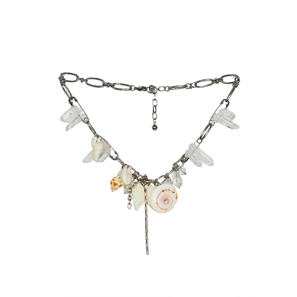 Stackable Crystal Shell Necklace