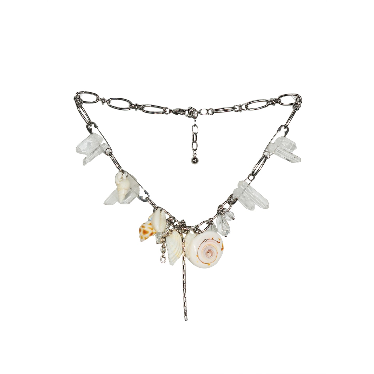 Stackable Crystal Shell Necklace