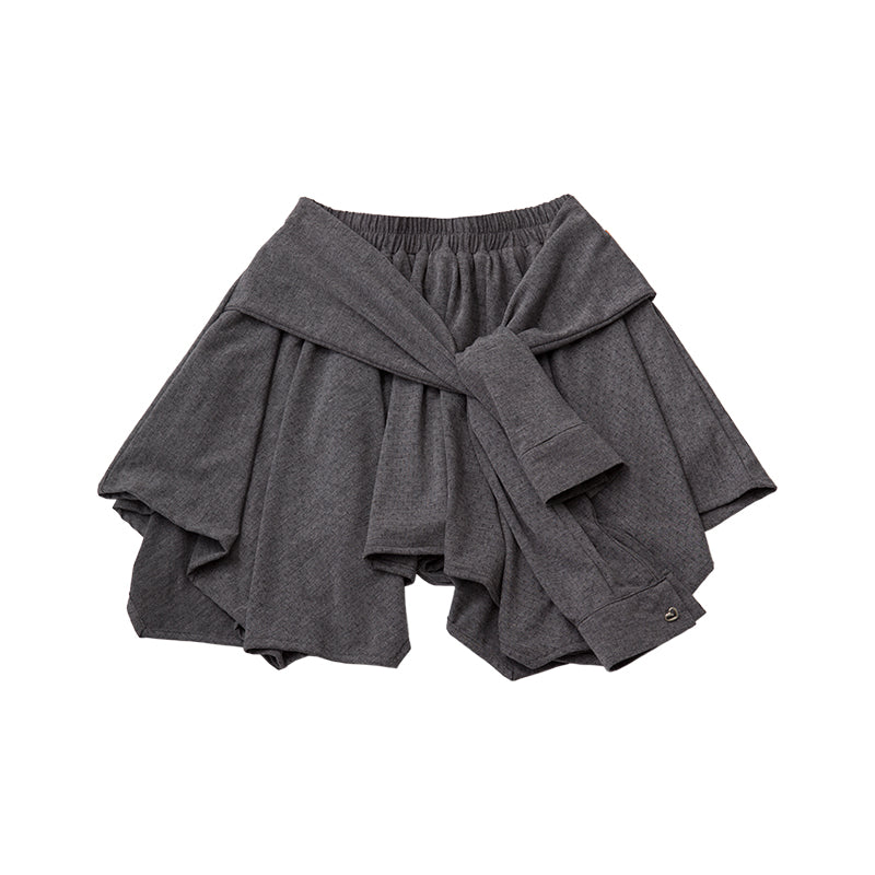 Detachable Sleeve Asymmetric Skirt