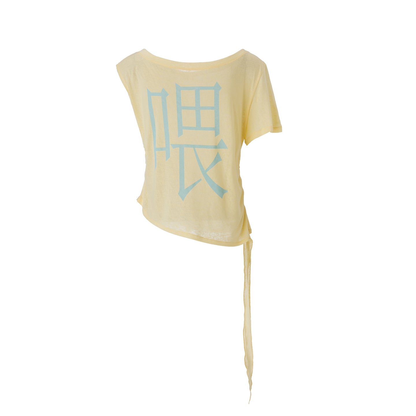 "HEY!"Off-Shoulder Graphic Crop Top