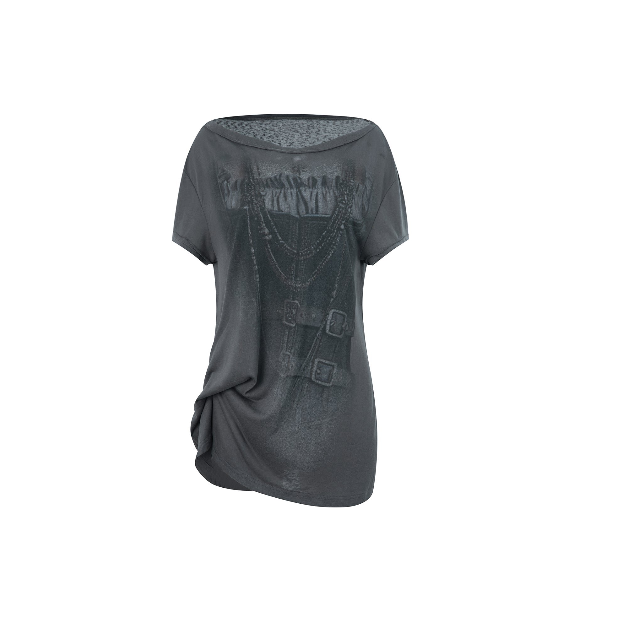 Digital Print Punk Knotted Tee