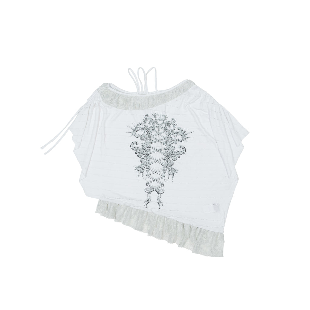 Oversized Batwing Lace T-shirt