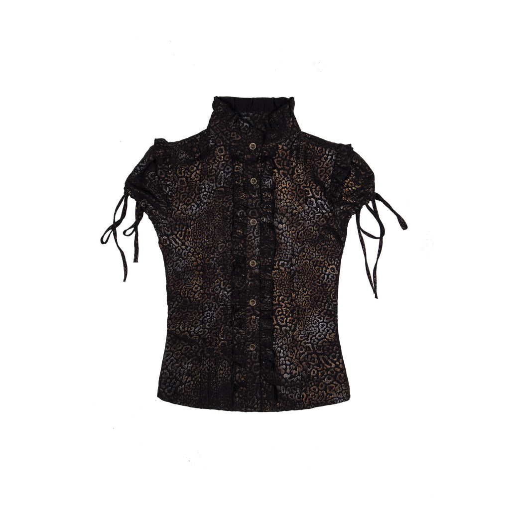 Slim Fit Leopard Print Shirt