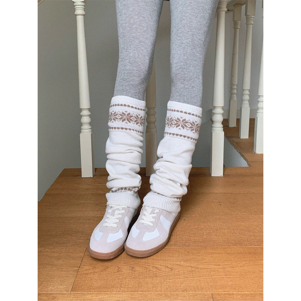 Festive Print Retro Leg Warmers