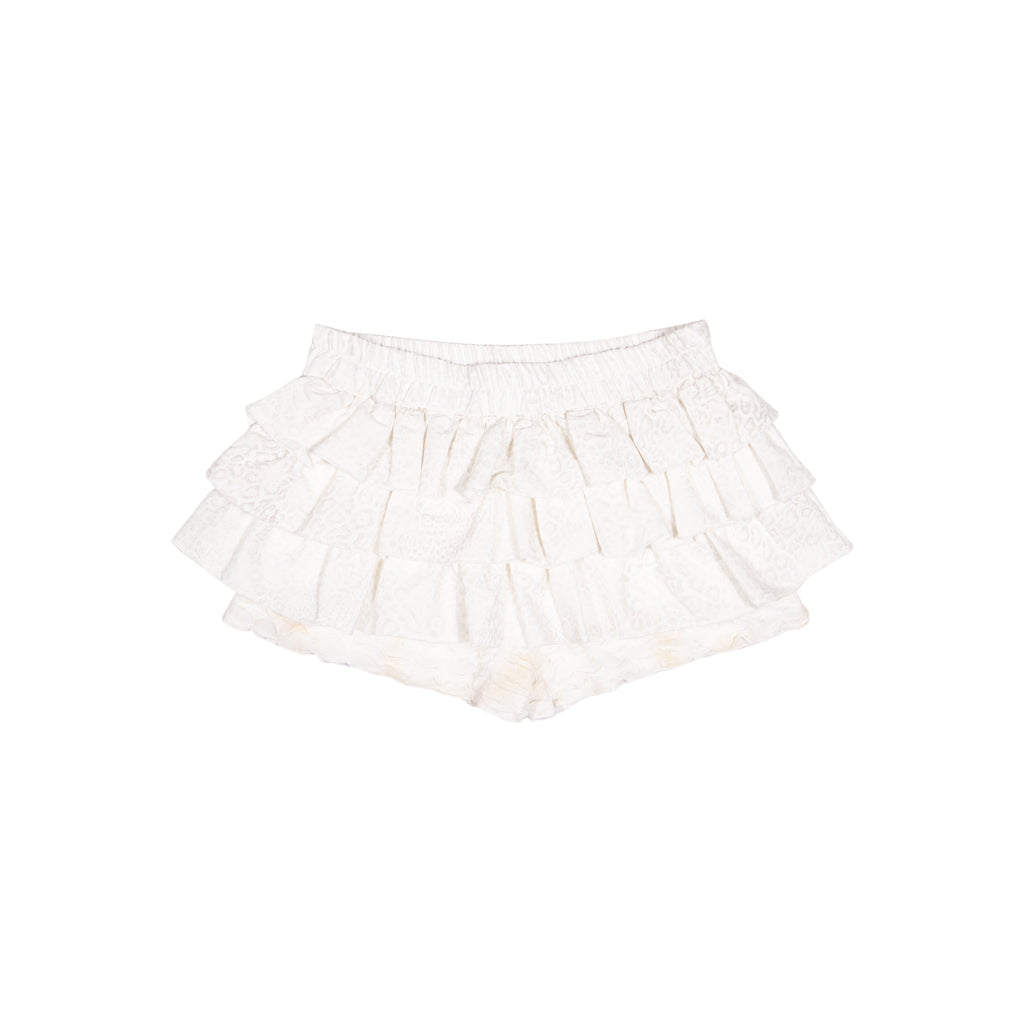 Leopard Print Tiered Shorts