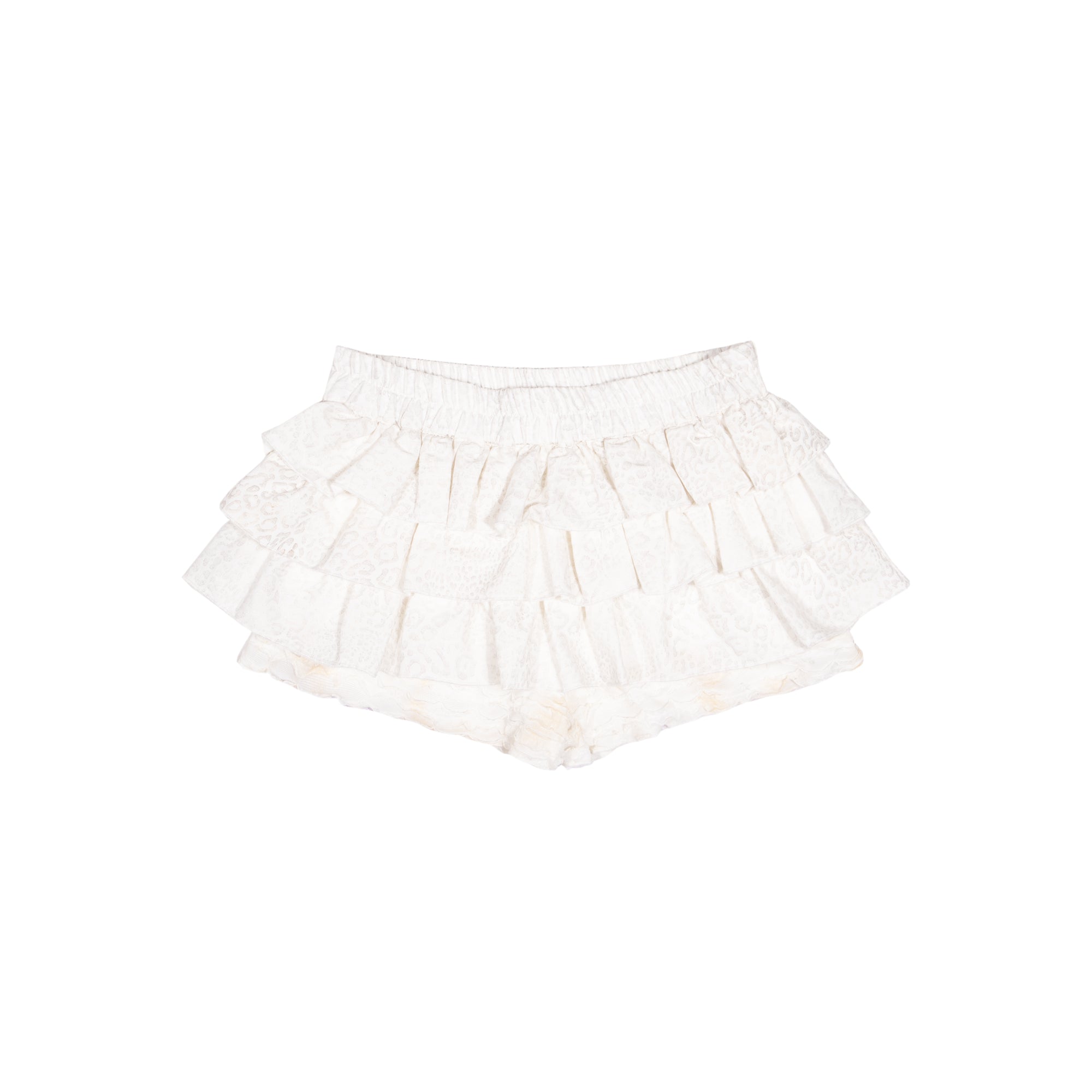 Leopard Print Tiered Shorts