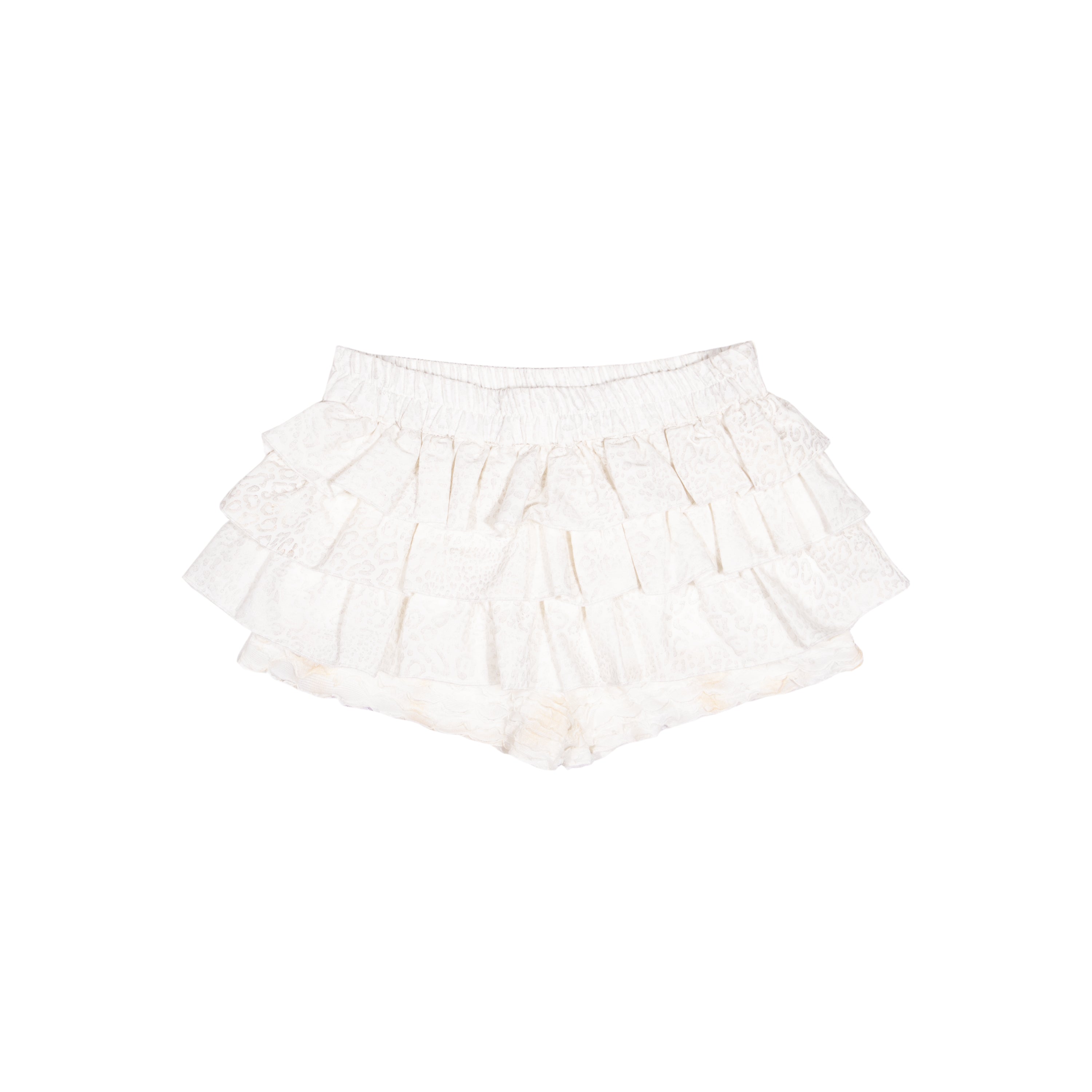 Leopard Print Tiered Shorts