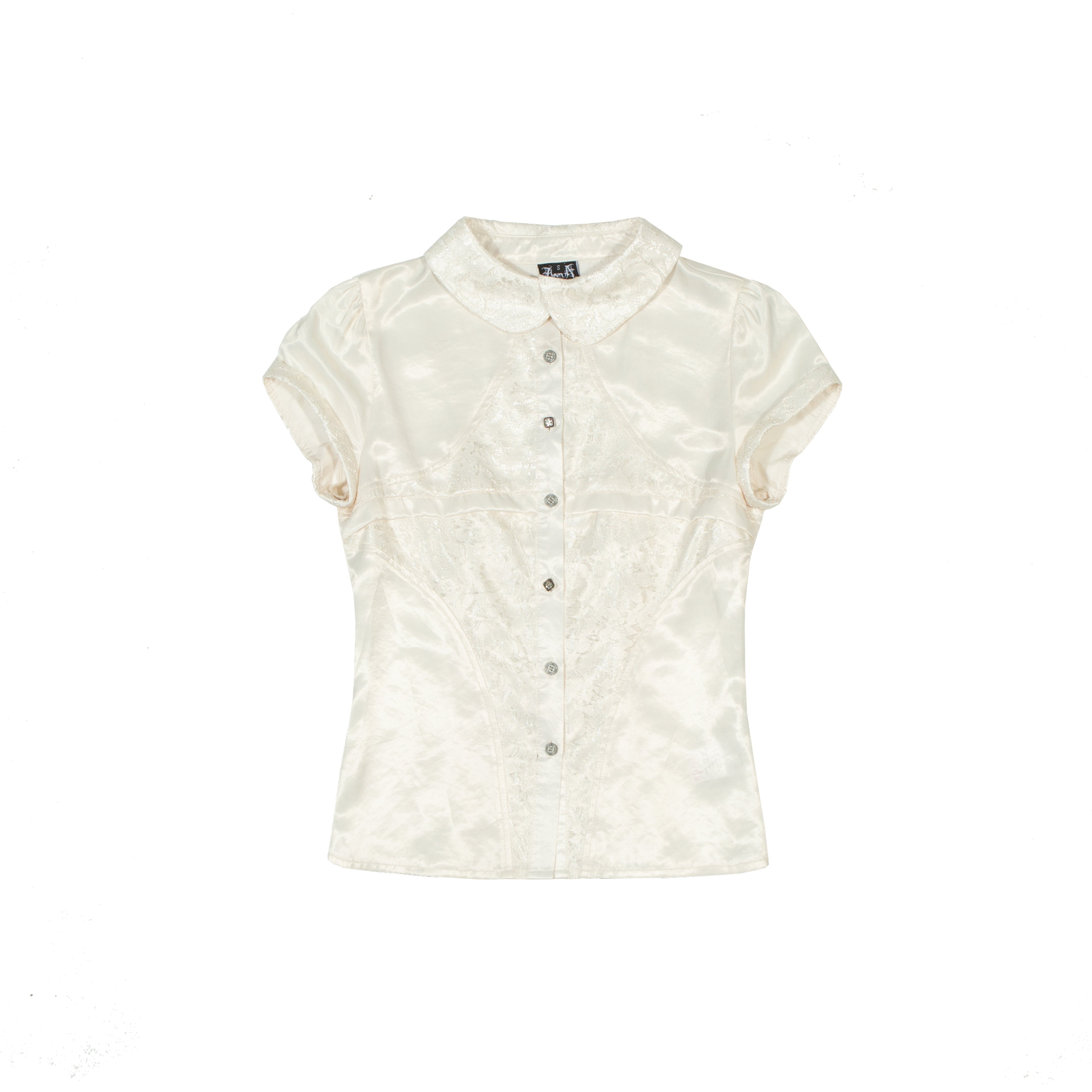 Satin & Lace Peter Pan Collar Shirt