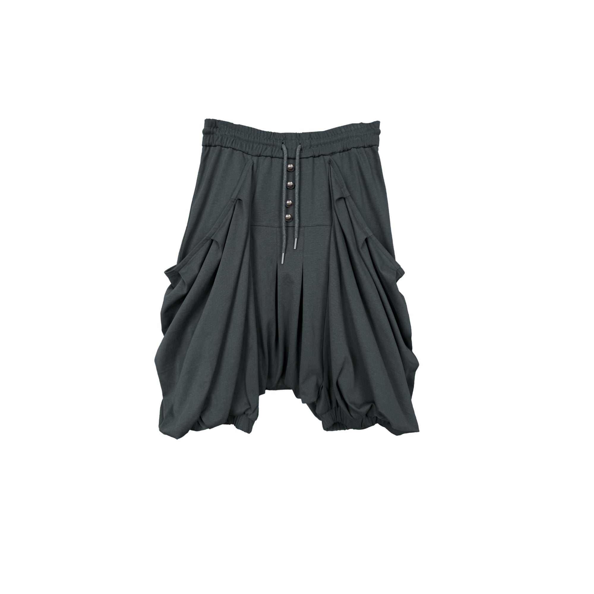 Pirate-Style Sweatshirt Fabric Culotte with Pockets