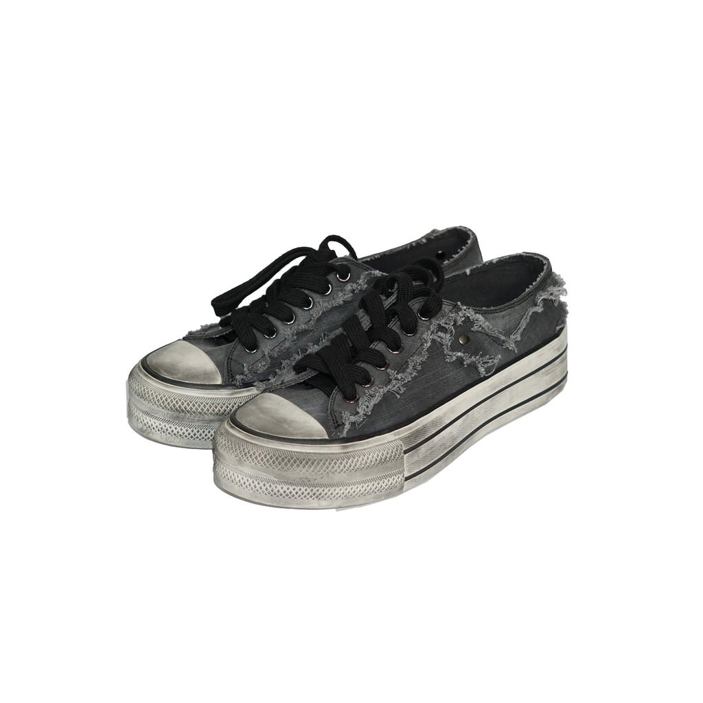 Patchwork Cross Vintage Canvas Sneakers