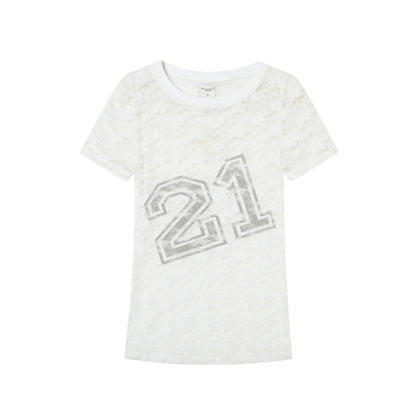 Sheer Cut-Out Cotton Tee