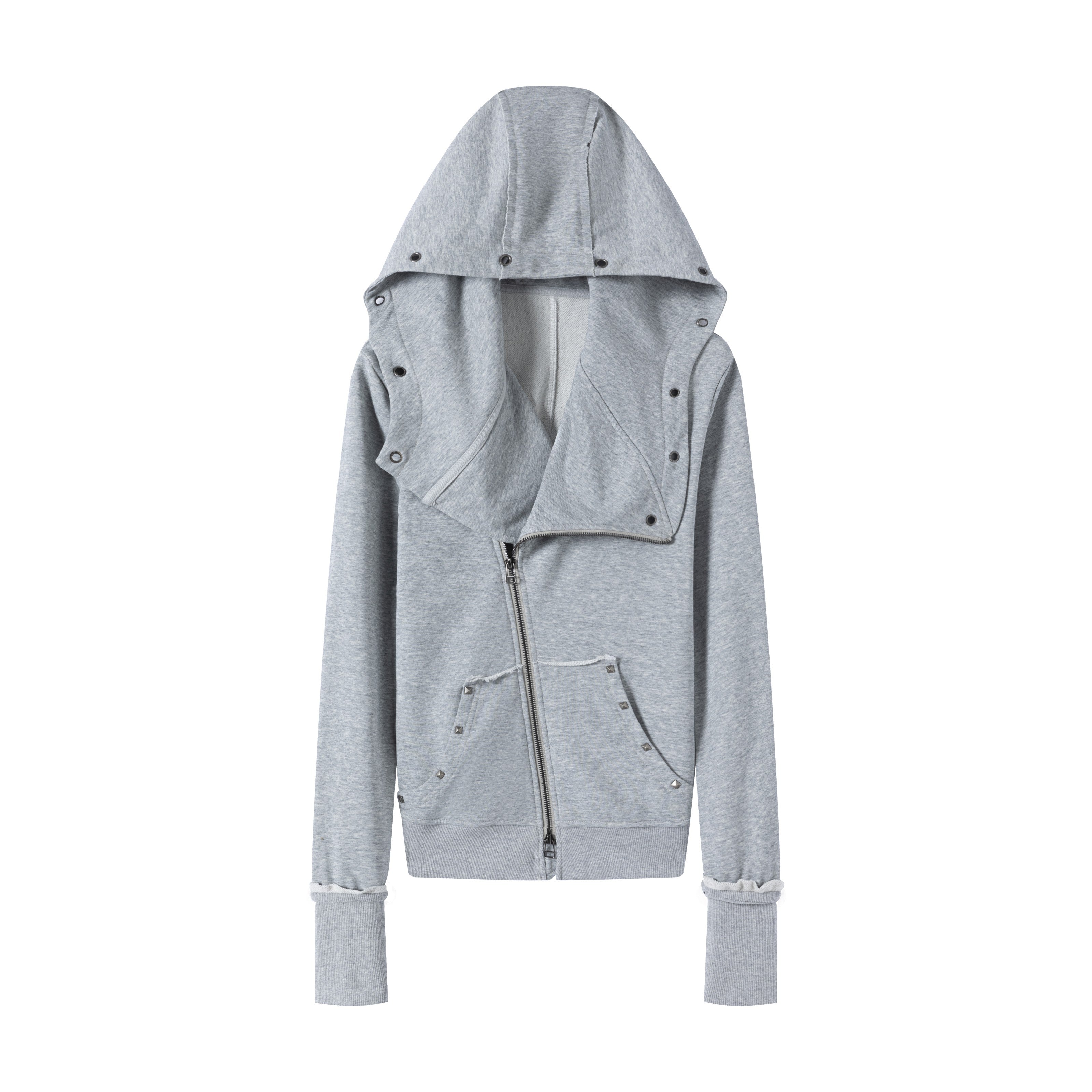 Asymmetric Deconstructed Collar Hoodie