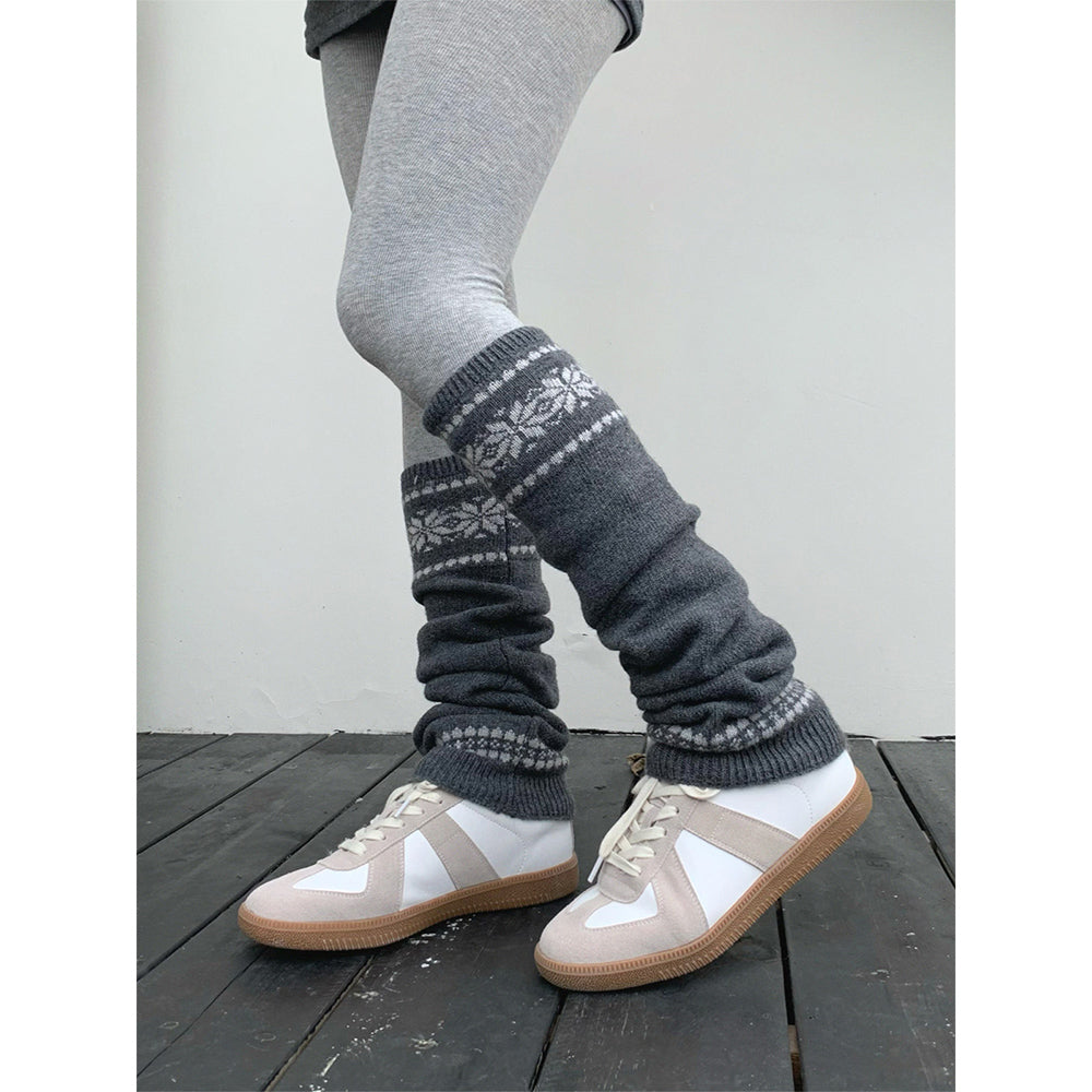 Festive Print Retro Leg Warmers