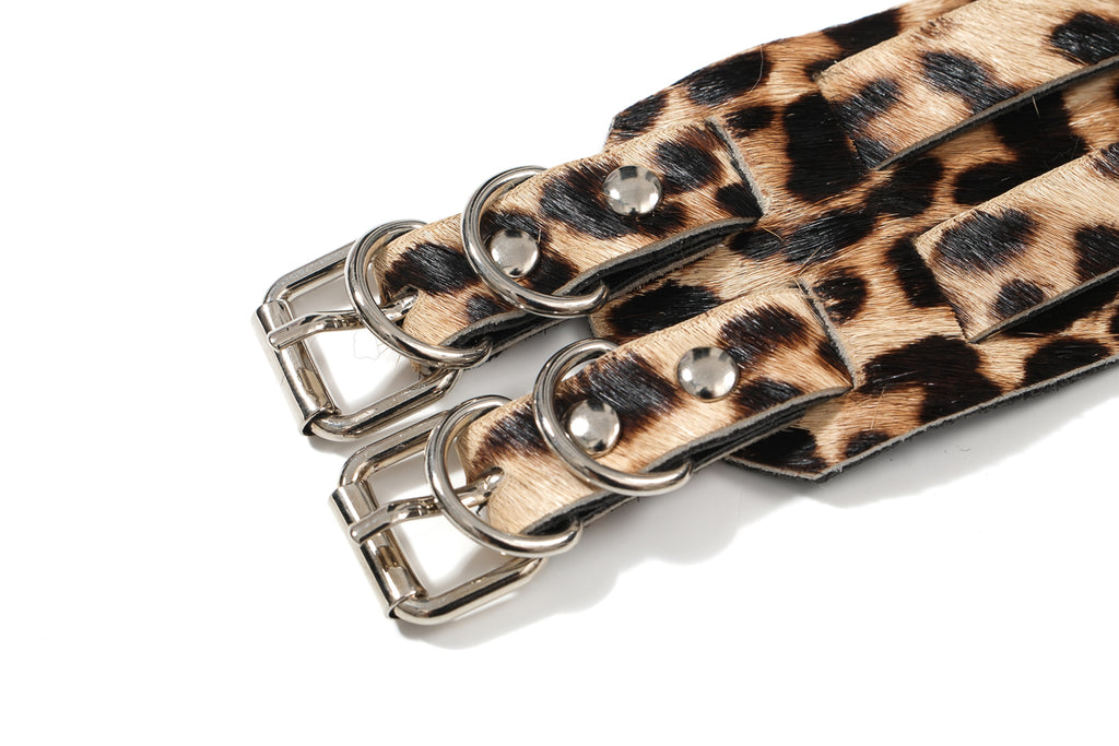 Leopard Print Jewelry Set (Choker + Rings + Bracelets)