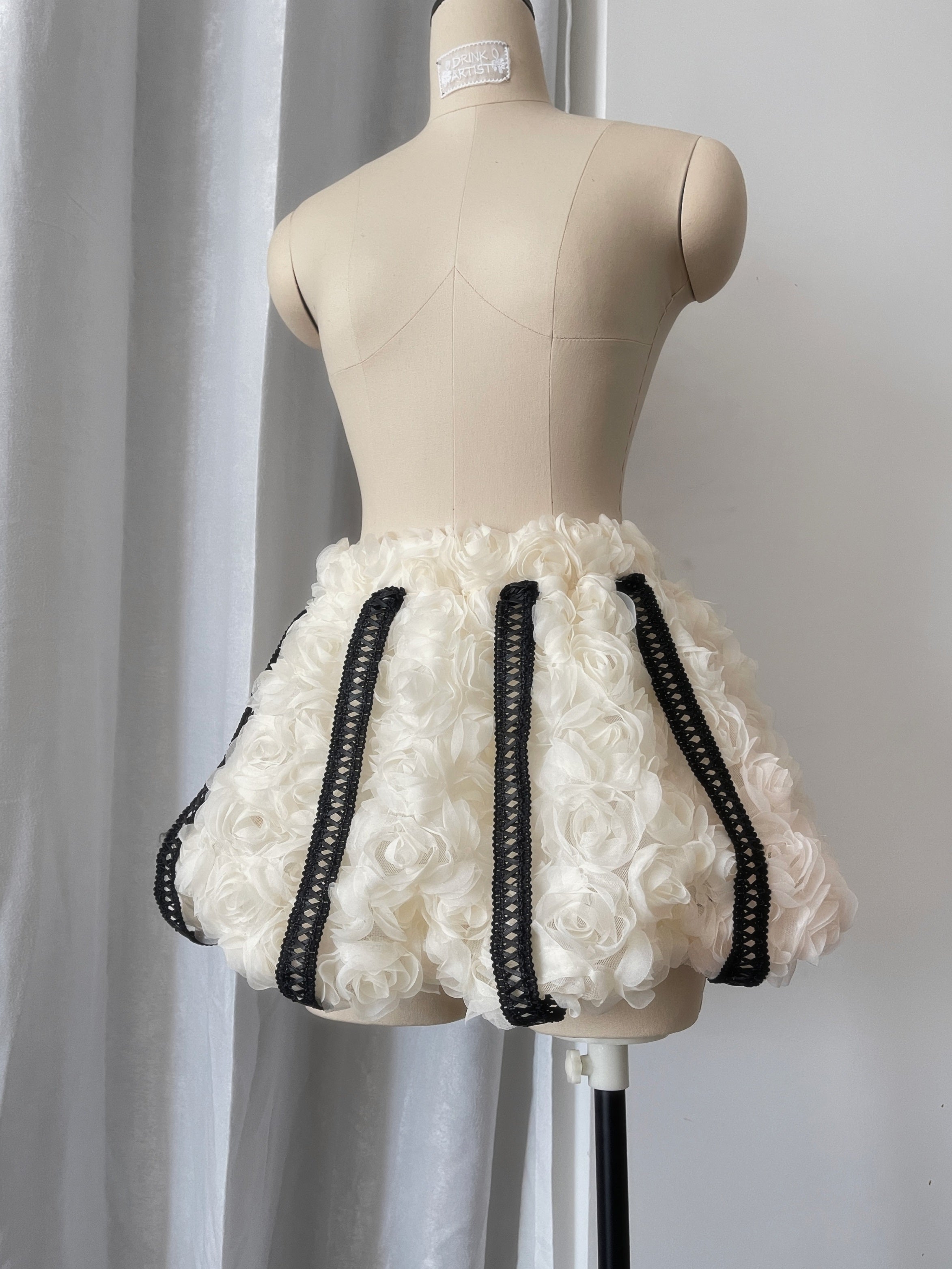 Plaid Lace Tie-Front Rose Blouse/Dress