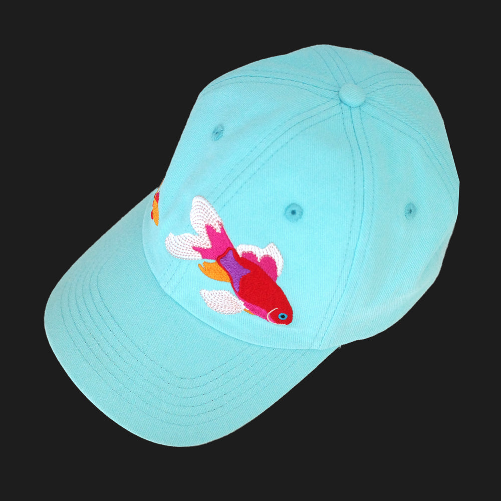 Fleeting Solstice Goldfish Print Baseball Hat