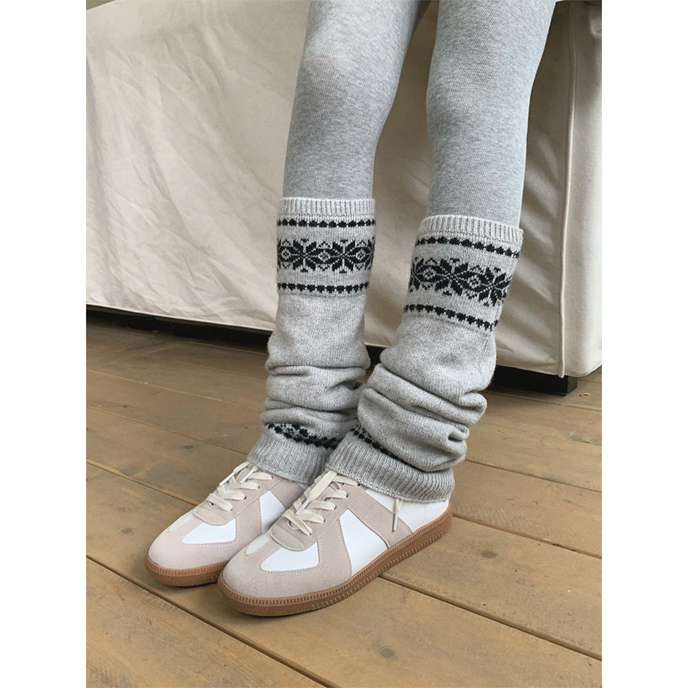 Festive Print Retro Leg Warmers